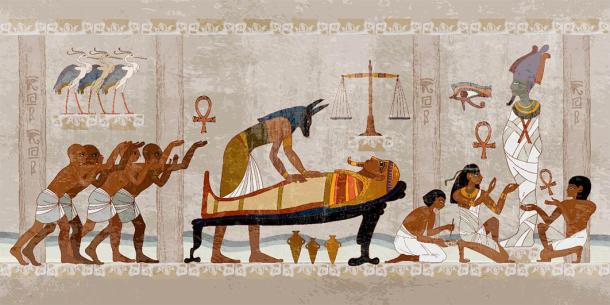 depiction of mummification process in ancient egypt