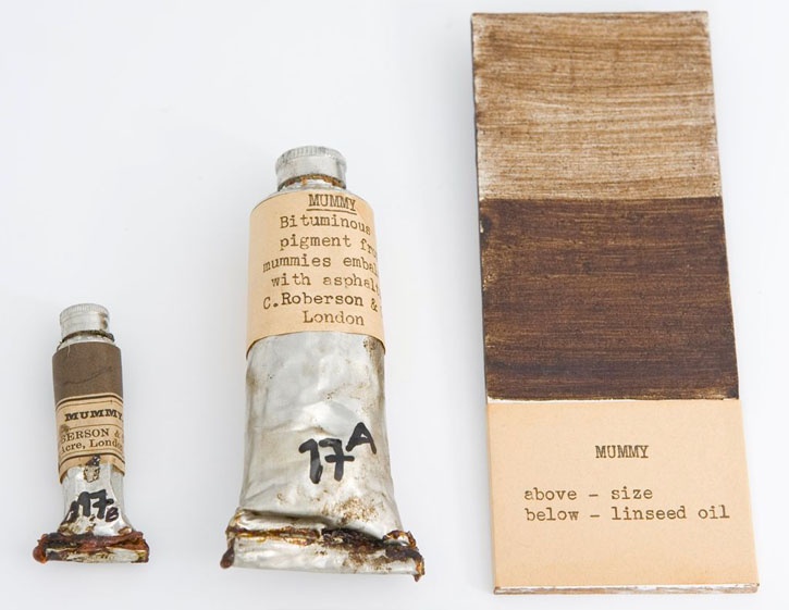 paint made from egyptian mummies